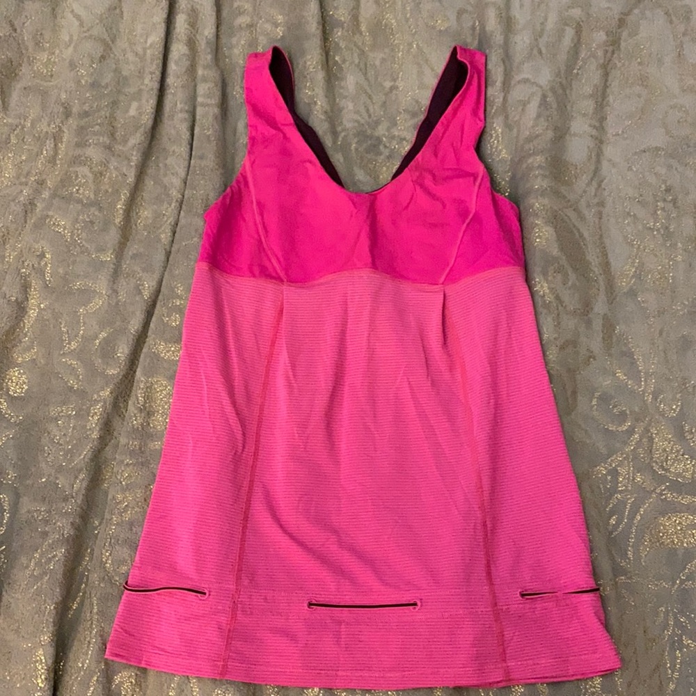 Hot pink lululemon tank